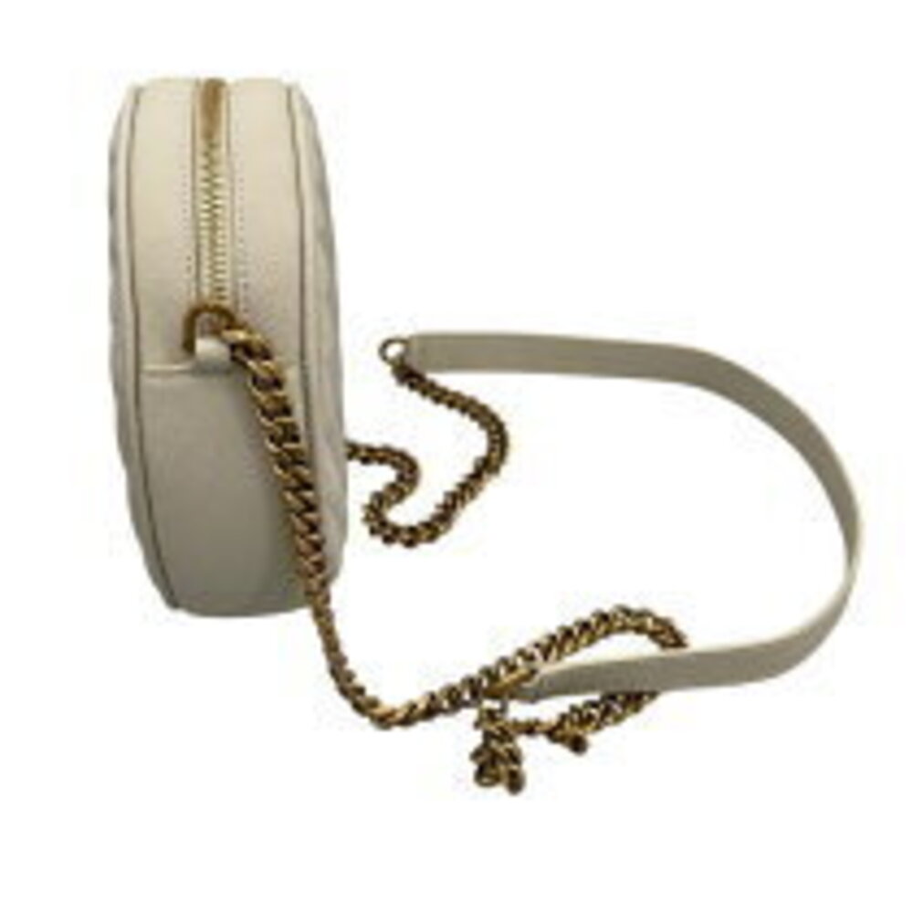 Saint Laurent Vinyl Chain Shoulder Bag White Leather - Picture 3 of 8